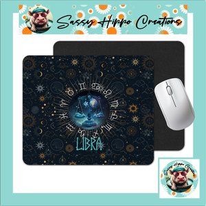 Mouse Pad Libra Scales Zodiac Astrological Sign Horoscope Sublimated Anti Slip